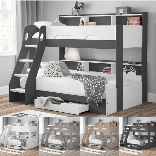 Wood bunk bed - bed,, kids