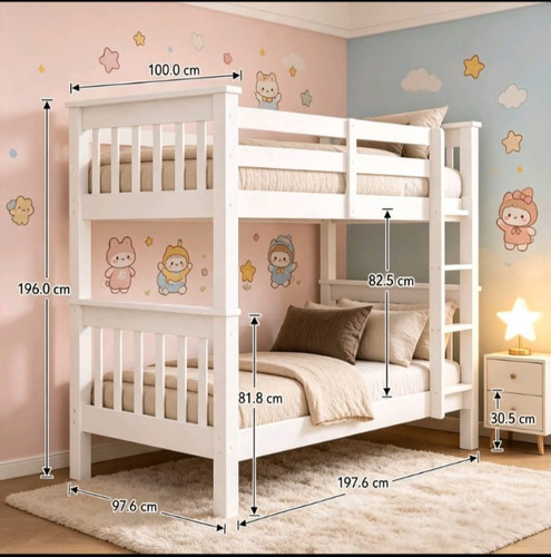 Wooden bunk bed - bed, –