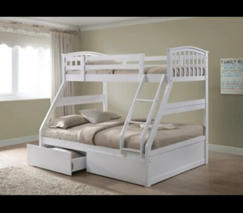 Triple bunk bed white - triple,