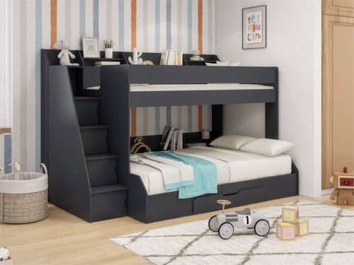 Triple bunk bed with shelves - shelves,
