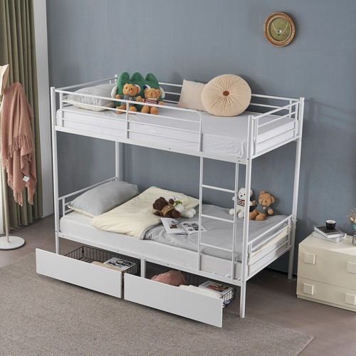 Metal twin over bunk - over,