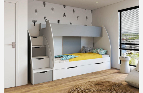 Children white grey - bunk, bed