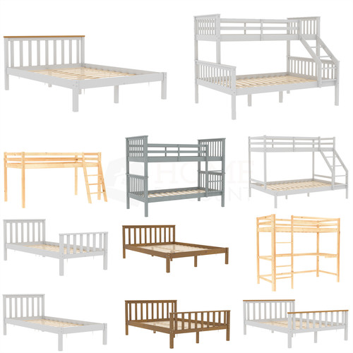 Wood bed single - single, king