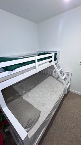 Nearly new white wooden - white, double