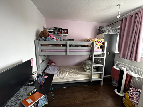 Grey wooden bunk - grey, frame
